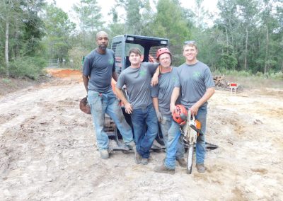 The Trees4Sure crew on a job site in Santa Rosa Beach, Florida